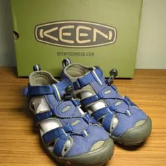 234-18 KEEN アウトドアサンダル ブルー23.5cm