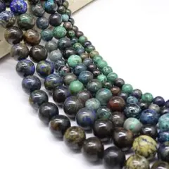 1連売り☆ アズライトクリソコラ パワーストーン 粒売り 連材