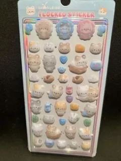 た*☆様 【公式】フロックドステッカー フロッキー　猫　赤ちゃん　シール　もこも