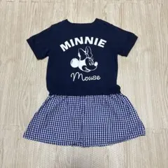 キッズ ワンピース Disney ミニーマウス 半袖ワンピース 110