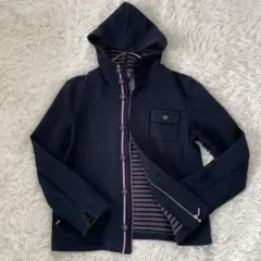 ビームスハート 【M】 ネイビー フード付き パーカー