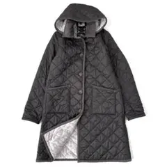 LAVENHAM ラベンハム 裏ボア キルティングコート フード 襟