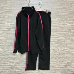 ネリネ ジャージ上下セット M ブラック ピンクライン 新品✨