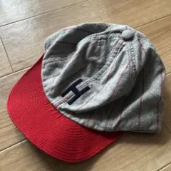 ゴートゥーハリウッド　FREE グレーと赤のストライプキャップ