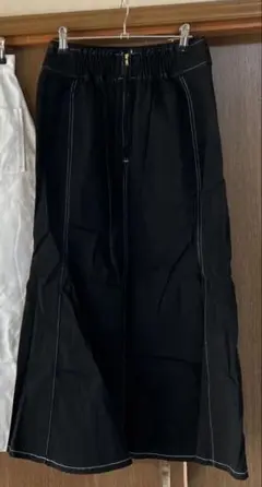 GU レディースデニム前ファスナーロングスカート　値下げ可能