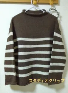 スタディオクリップ☆ボーダーニット