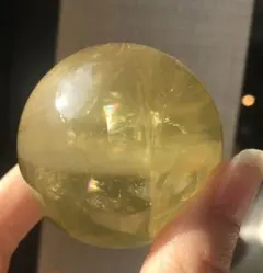 ☘️M②レア❤︎虹入り❤︎シトリンクォーツ丸玉　天然石　パワーストーン
