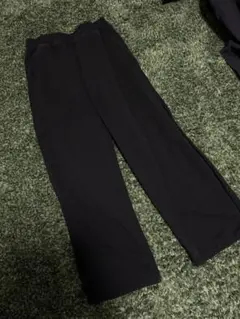 美品ユニクロC ワイドスウェットパンツ ブラック L