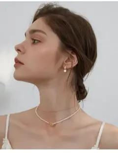 g59 大人気商品☆春色 ゴールド パール☆シンプル 可愛いピアス 547