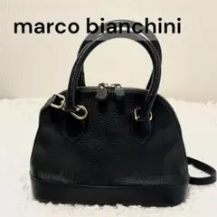 MARCO BIANCHINI 本革 2way ショルダーバッグ 黒 ブガッティ