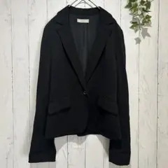 【エニィスィス】レディース　テーラードジャケット ブラック ストレッチ サイズ2