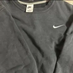 【大人気XL】ナイキ ワンポイント 刺繍ロゴ スウェット 黒 ブラック 00s