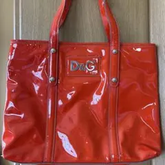D&G エナメル トートバッグ オレンジのサムネイル