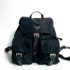 【極上美品・使用感少ない✨】プラダ リュックサック 巾着 テスートナイロン 黒色