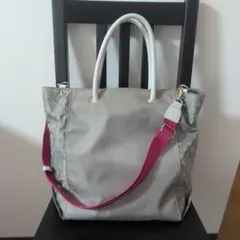 russet トートバッグ 2way ショルダー グレー ピンク