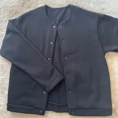 MUJI/無印良品/良品生活/裏起毛 レディースブラック カーディガン Mサイズ