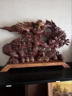 木彫 だんじり 鶴 松 虹梁 彫物 欅 布団太鼓 骨董 太鼓台 神社仏閣 地