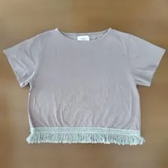 BEAMS LIGHTS フリンジ付き半袖Tシャツ　綿100%のサムネイル