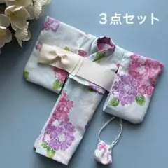 22cmドール服 浴衣3点セット〈紺 あじさい〉 - メルカリ