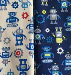 オックス ロボット柄 生地 2色 set