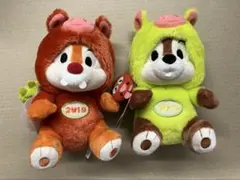 ディズニーランド　チップとデール　ぬいぐるみバッジ　干支　2019年