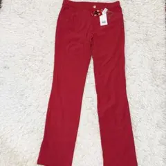 <未使用品> エムユースポーツ　ゴルフパンツ　ストレッチ　レッド　52 XL