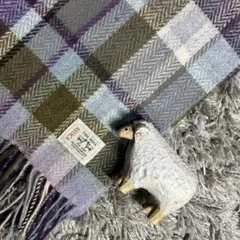 AVOCA ウール チェックマフラー