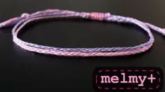 【2連ピンク×薄紫】ブレスレットアンクレットミサンガ“送料込み”