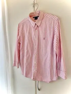 Ralph Lauren Golf ストライプ 長袖シャツ ピンク　七分袖のサムネイル