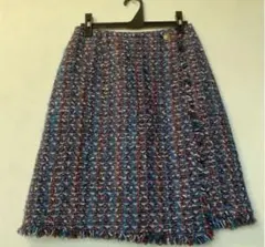 ANAYI アナイ マルチカラーツイードラップライクスカート