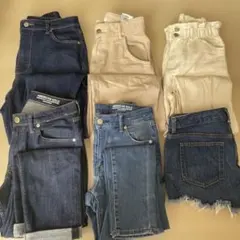 レディースパンツ・デニム6点まとめ売りです。