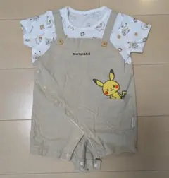 モンポケ　サロペット型半袖ロンパース