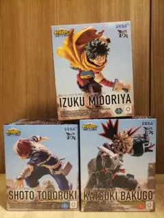 僕のヒーローアカデミア 緑屋出久 爆豪勝己 轟焦凍 フィギュア3種※未匿名配送