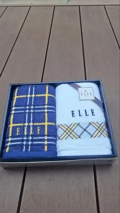 ELLE タオルセット チェック柄 2枚組未使用のサムネイル