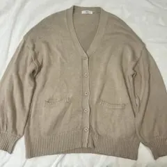 wego ベージュ スクール カーディガン