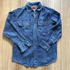 EDWIN デニムシャツ 濃い青 長袖