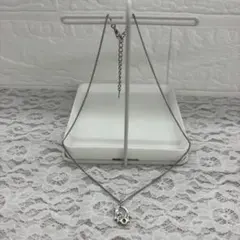 6269.Christian　Dior　ディオール　ロゴ　ネックレス　シルバー