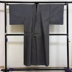 ■E5732■正絹■黒　80亀甲　男物　大島紬　袷　長着■丈142　裄67