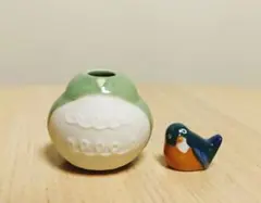 一輪挿しと置物のセット　陶器製 インテリア小物　一輪挿し　置物