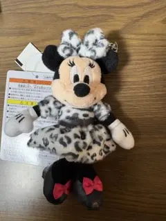 ディズニー ミニー ぬいぐるみチャーム レオパード ホワイト - メルカリ