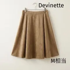 美品Devinetteフェイクスエード フレアスカート ブラウン M相当 上品のサムネイル