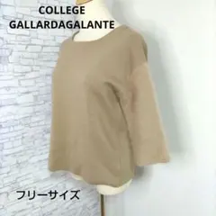 コラージュガリャルダガランテ 五分袖 ニット トップス ベージュ フリーサイズ