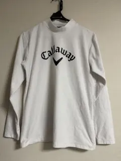 【美品】Callaway キャロウェイ モックネック 長袖シャツ（ホワイト）