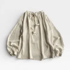 トゥモローランドコレクション ボウタイブラウス アイボリー 手洗い可 白 とろみ