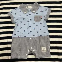 クラウン柄✖︎ストライプ柄　ロンパース