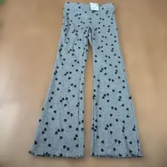 新品 タグ付き H&M ハート模様 フレアパンツ 120