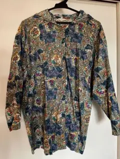 【最終処分】【古着・男女兼用】昭和レトロ　フード付きシャツ