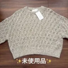 【未使用】BEAUTY&YOUTH 編み柄長袖ニット