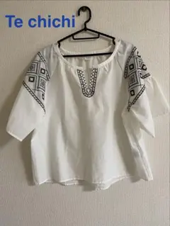 Te chichi TERRASSE 刺繍ブラウス ホワイト　フリーサイズのサムネイル