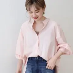 AMERICAN HOLIC(アメリカンホリック)バックフリルバンドカラーシャツ